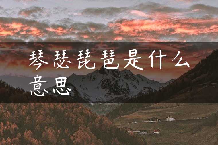 琴瑟琵琶是什么意思