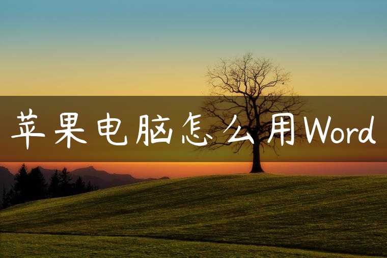 苹果电脑怎么用Word