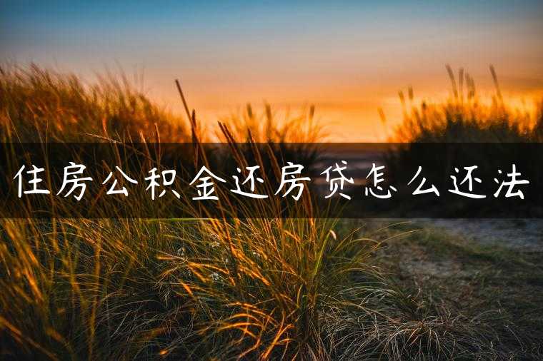 住房公积金还房贷怎么还法
