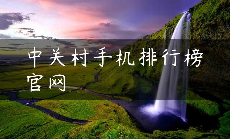 中关村手机排行榜官网