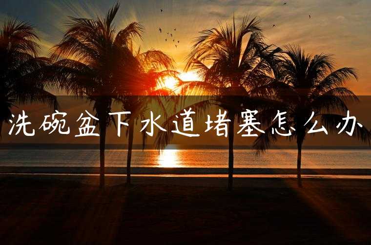 洗碗盆下水道堵塞怎么办