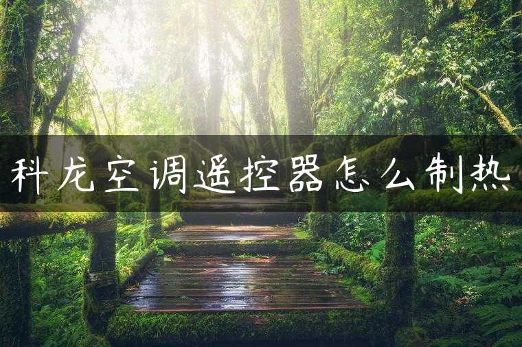 科龙空调遥控器怎么制热