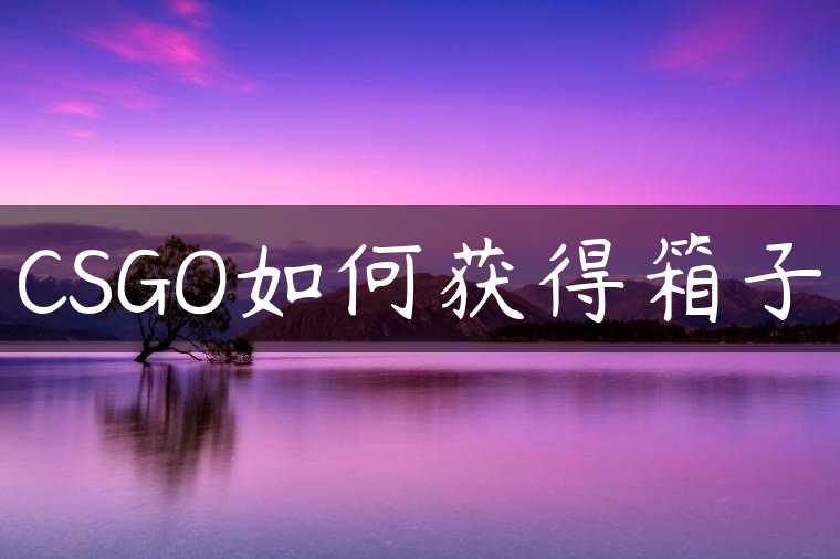 CSGO如何获得箱子