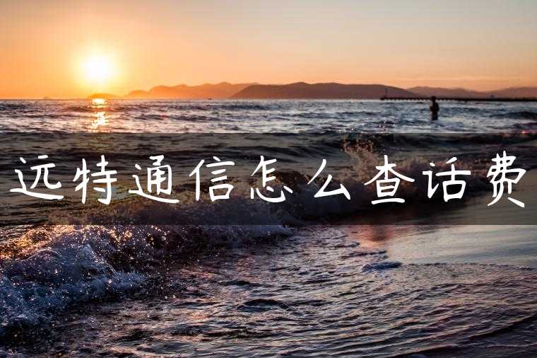 远特通信怎么查话费