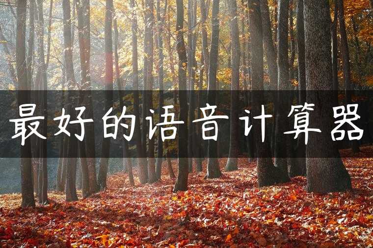 最好的语音计算器