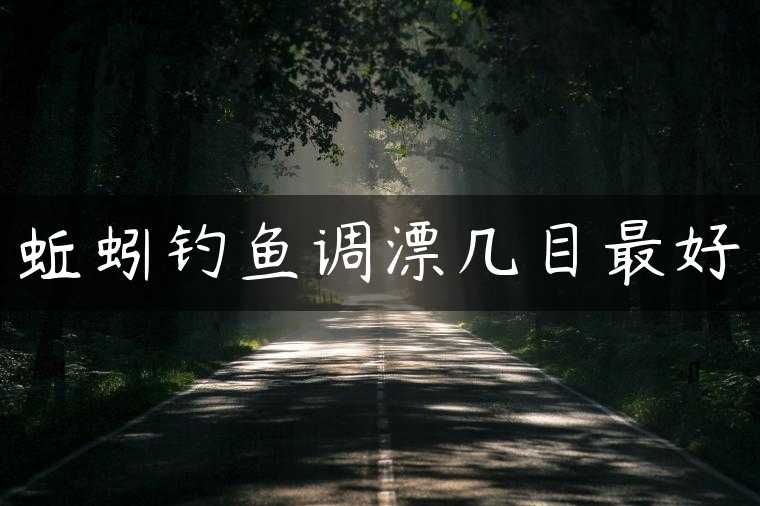蚯蚓钓鱼调漂几目最好