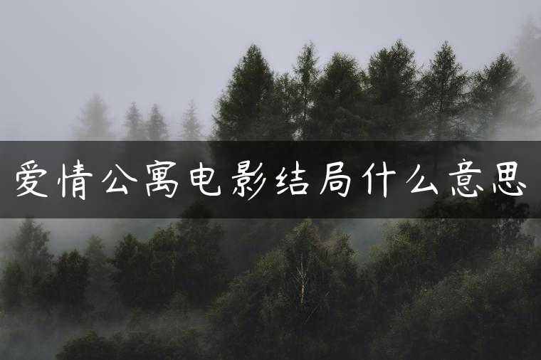 爱情公寓电影结局什么意思