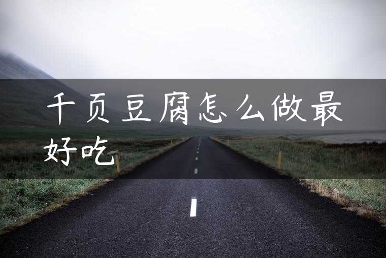 千页豆腐怎么做最好吃