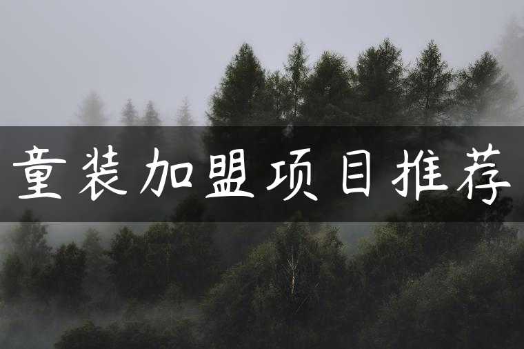 童装加盟项目推荐