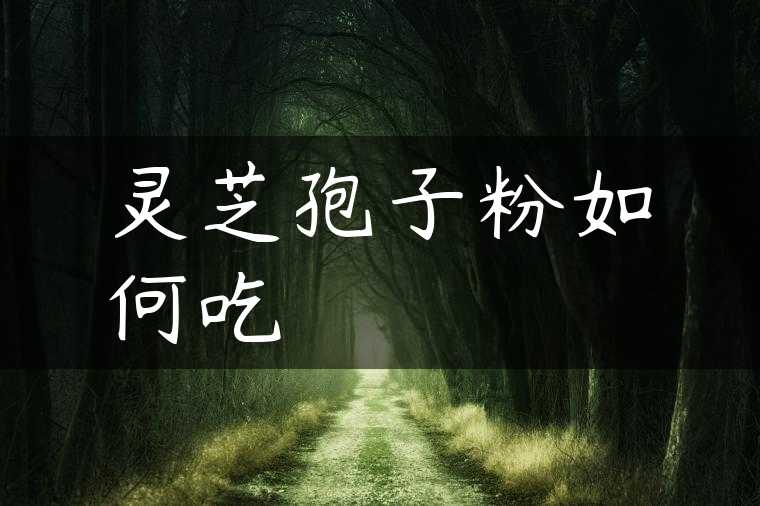 灵芝孢子粉如何吃