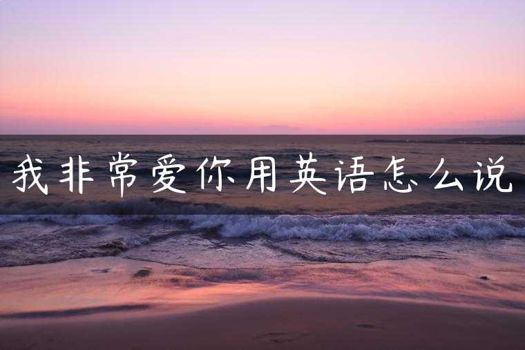 我非常爱你用英语怎么说