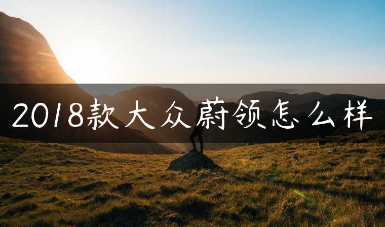 2018款大众蔚领怎么样