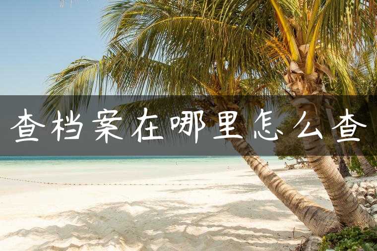 查档案在哪里怎么查