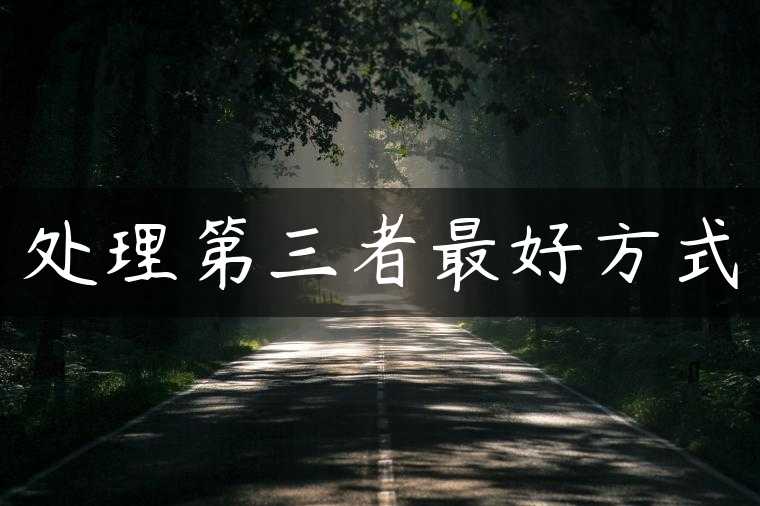 处理第三者最好方式