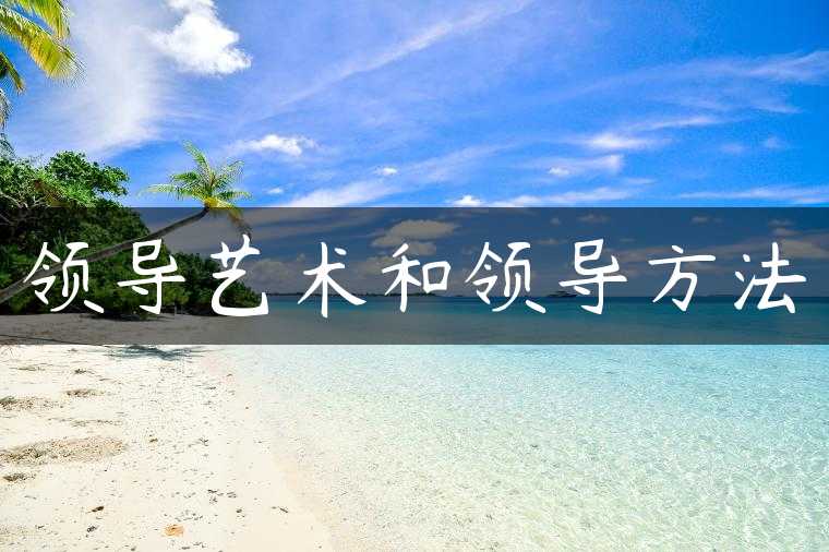 领导艺术和领导方法