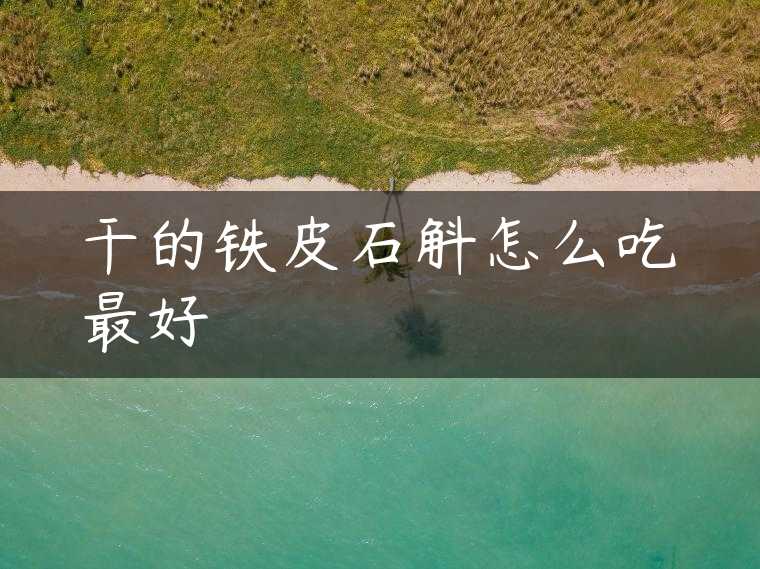 干的铁皮石斛怎么吃最好