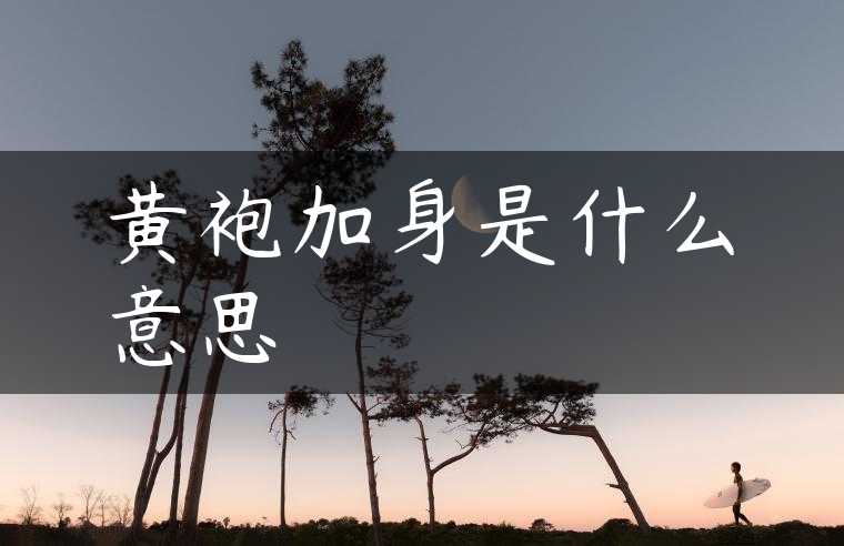 黄袍加身是什么意思