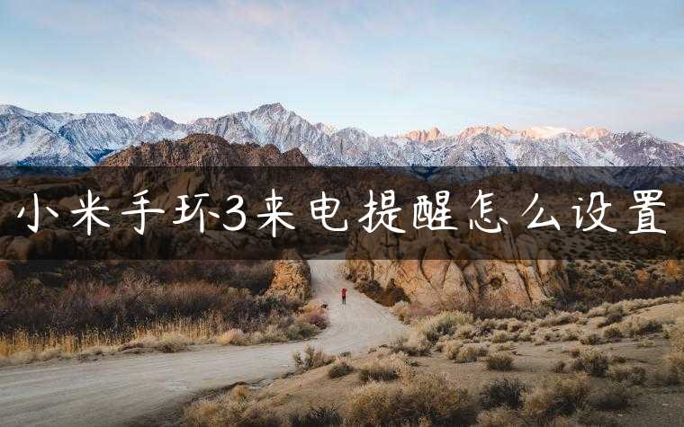 小米手环3来电提醒怎么设置