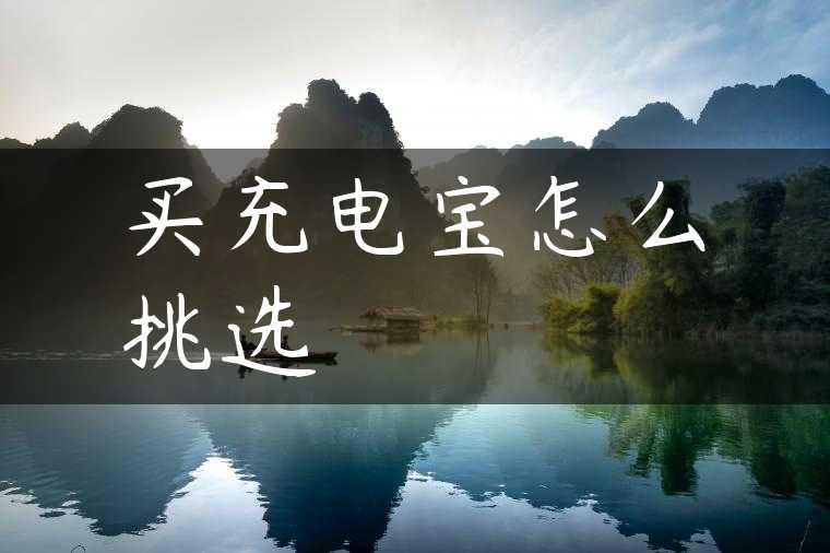 买充电宝怎么挑选