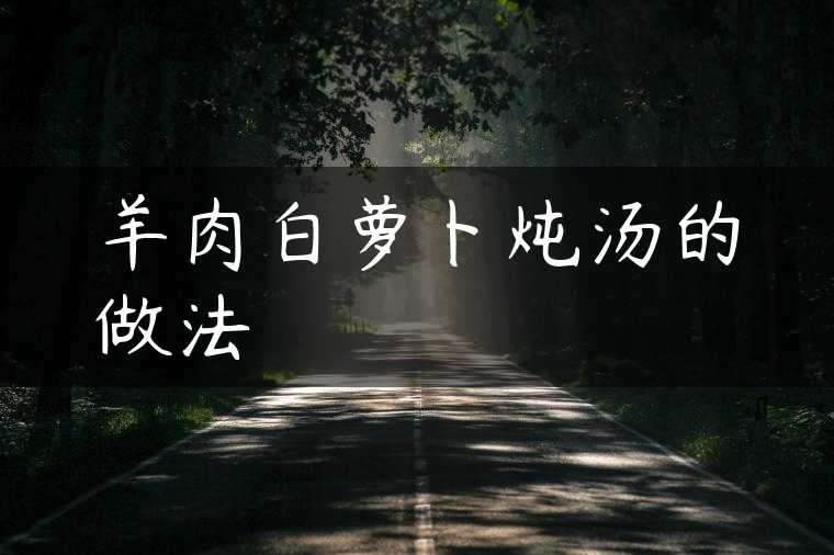羊肉白萝卜炖汤的做法