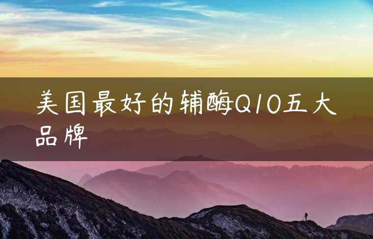 美国最好的辅酶Q10五大品牌