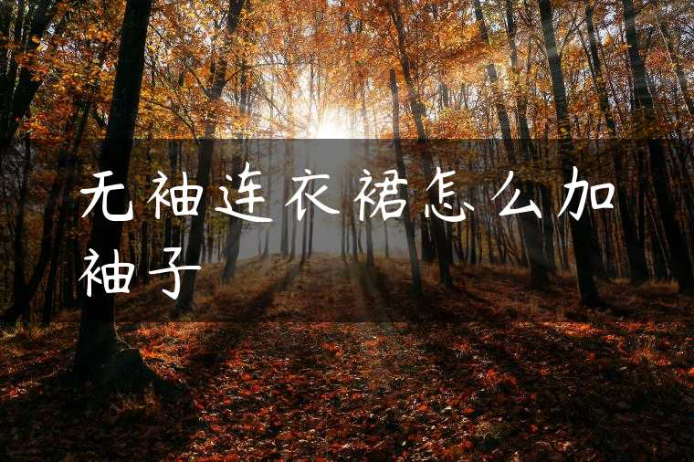 无袖连衣裙怎么加袖子