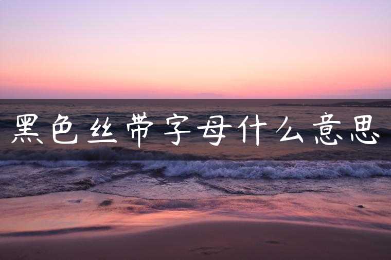 黑色丝带字母什么意思