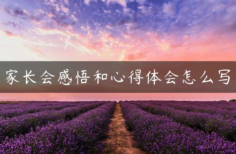 家长会感悟和心得体会怎么写