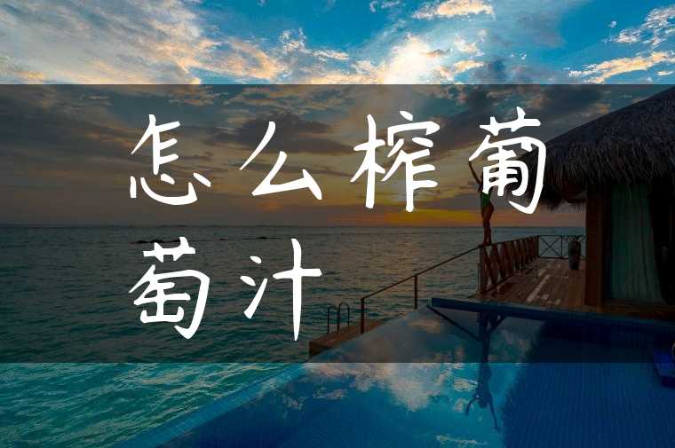 怎么榨葡萄汁