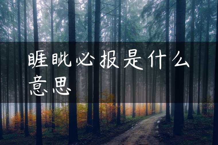 睚眦必报是什么意思