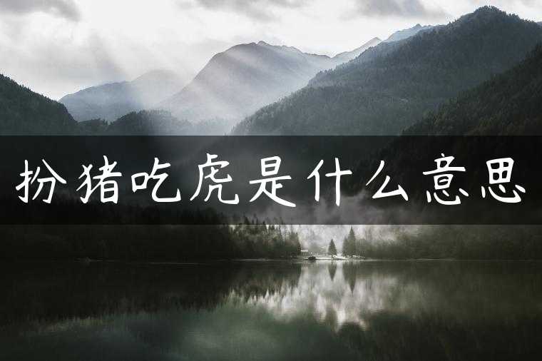 扮猪吃虎是什么意思