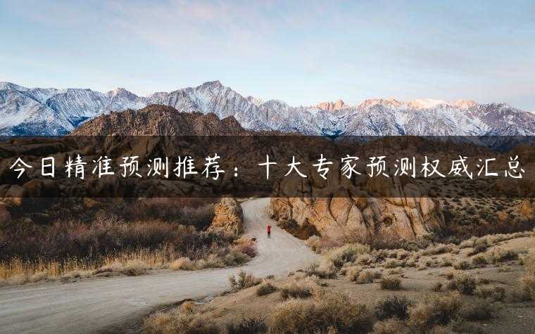 今日精准预测推荐：十大专家预测权威汇总