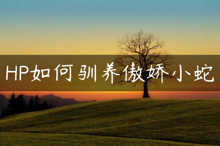 HP如何驯养傲娇小蛇