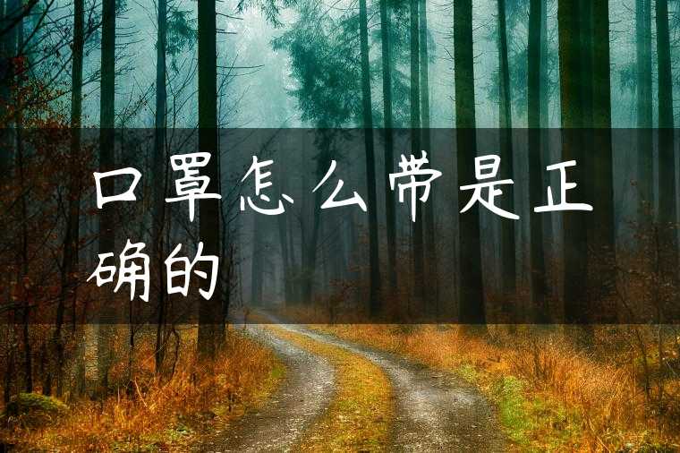 口罩怎么带是正确的