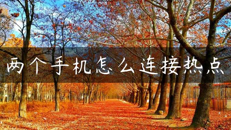 两个手机怎么连接热点