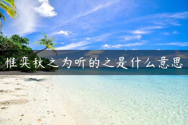惟弈秋之为听的之是什么意思