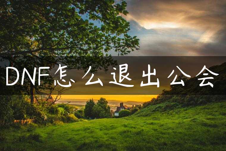 DNF怎么退出公会