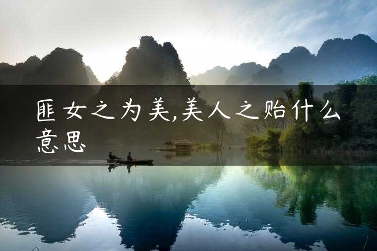 匪女之为美,美人之贻什么意思
