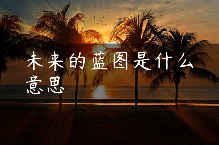 未来的蓝图是什么意思