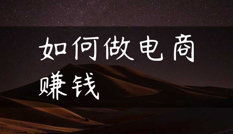 如何做电商赚钱