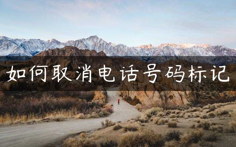 如何取消电话号码标记