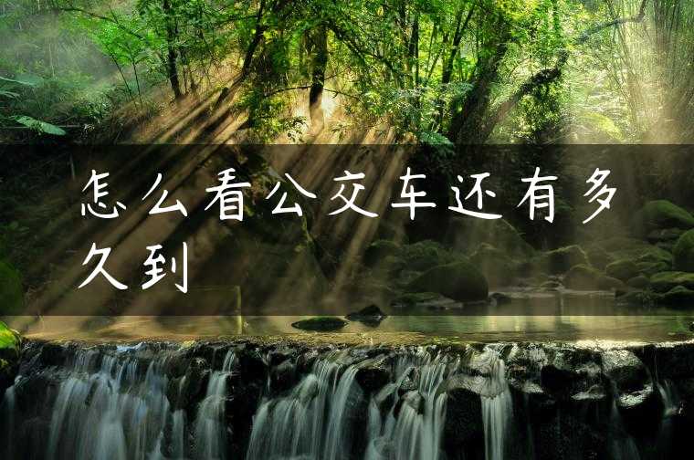 怎么看公交车还有多久到