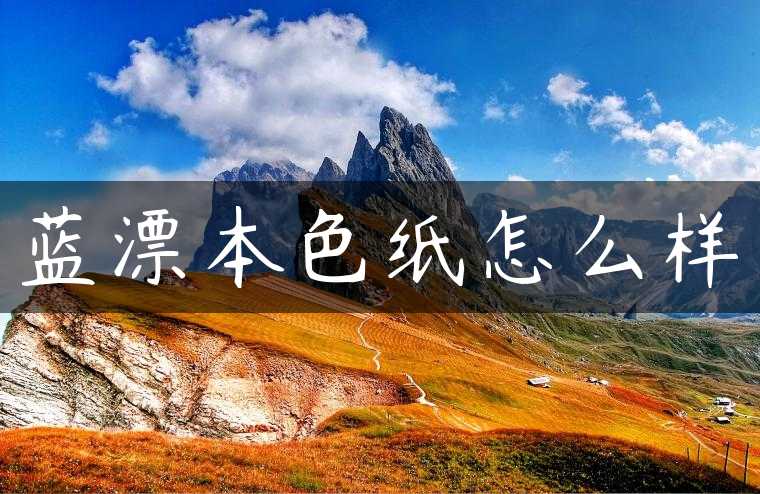 蓝漂本色纸怎么样