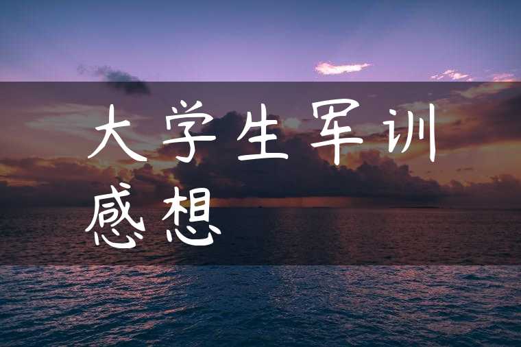 大学生军训感想