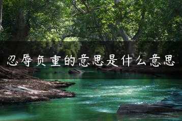 忍辱负重的意思是什么意思缩略图