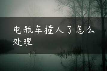 电瓶车撞人了怎么处理缩略图 电瓶车撞人了怎么处理缩略图