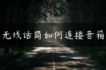 无线话筒如何连接音箱缩略图
