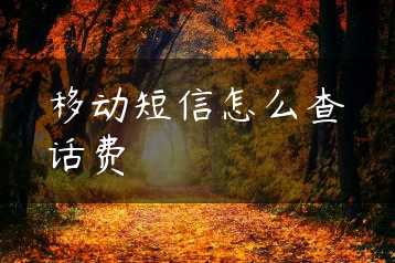 移动短信怎么查话费缩略图