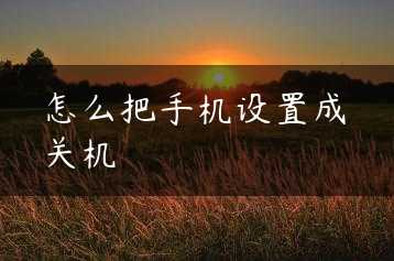 怎么把手机设置成关机缩略图