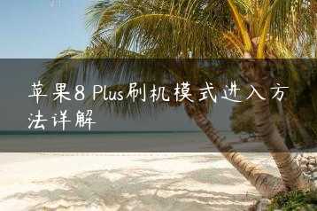 苹果8 Plus刷机模式进入方法详解缩略图